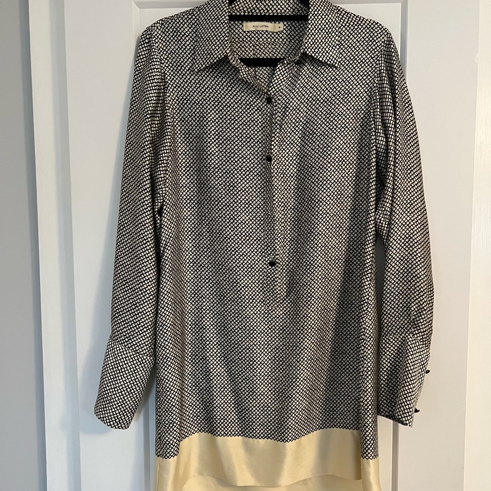 Nili Lotan silk shirt dress